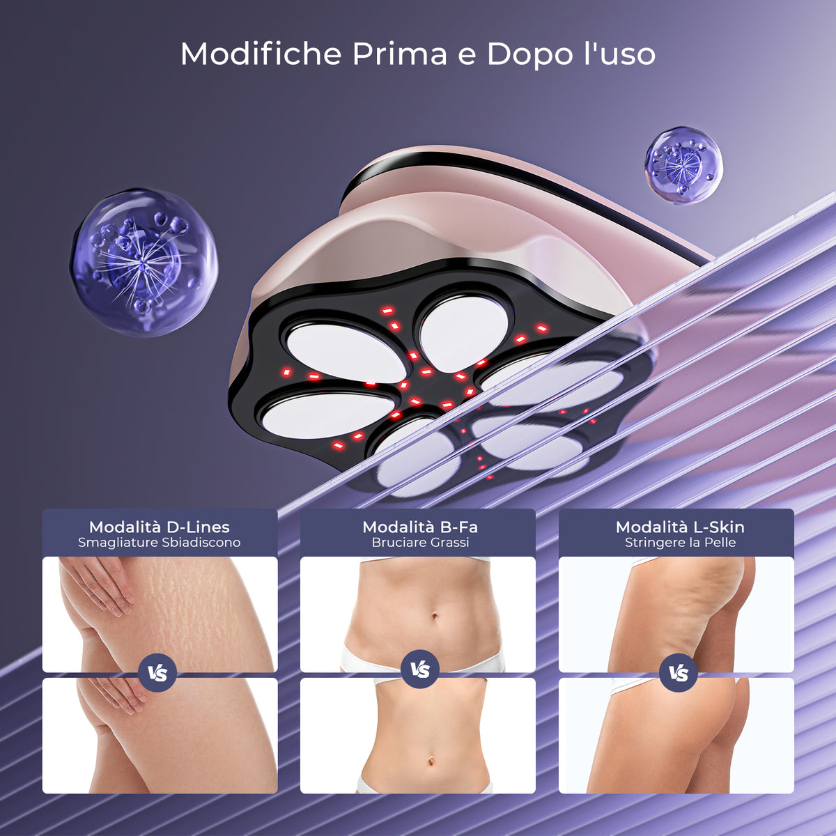 Massaggiatore Anticellulite Professionale, Efficacia Clinicamente Testata, Massaggiatore Anticellulite Elettrico per Uomini e Donne per Massaggio Vita, Addome, Glutei, Braccia, Gambe e Schiena