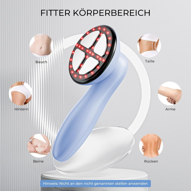 Oranmagic Slimming Massager, Anti-Cellulite Hand Massager with 4 Massage Heads